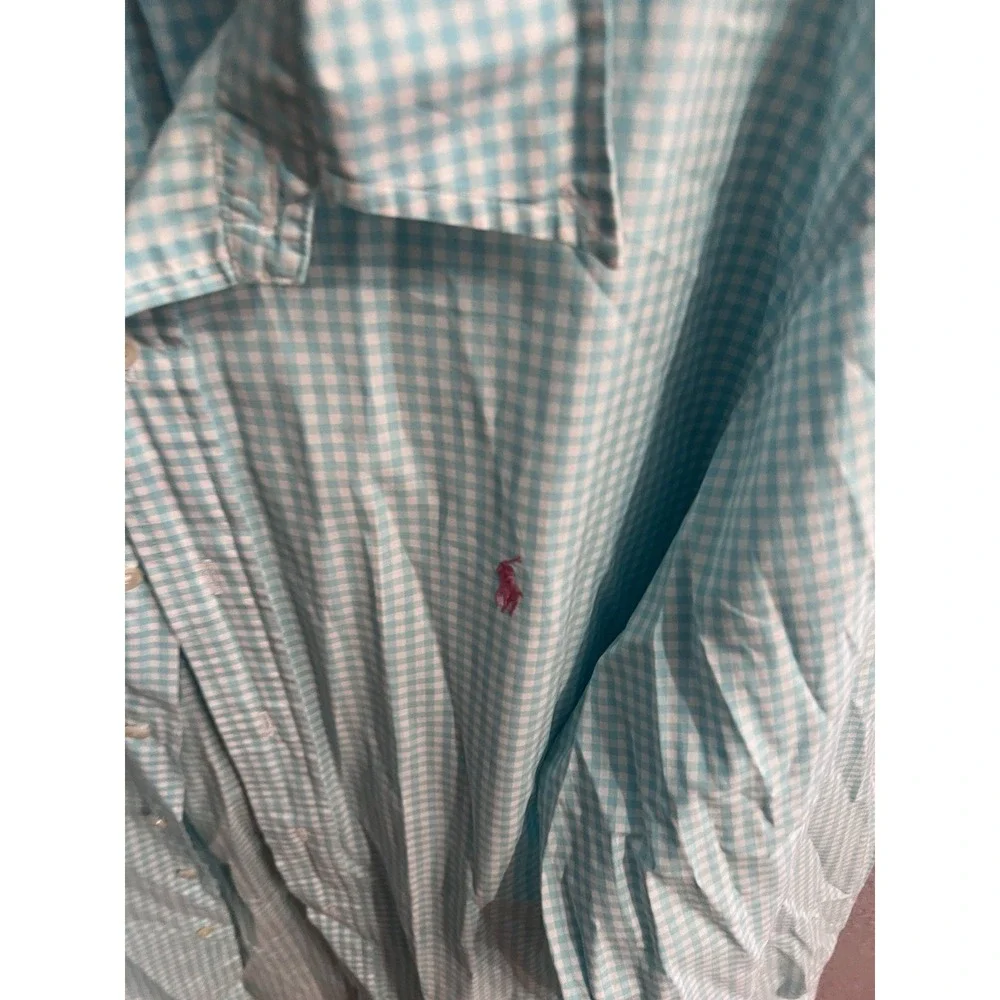 Mens Ralph Lauren Long Sleeve‎ Button Shirt Plaid Size XXL Custom Fit